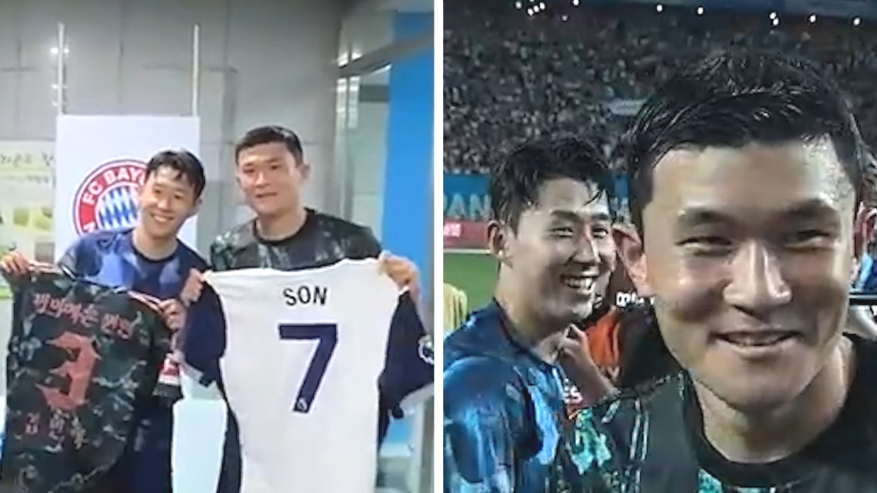 拜仁热刺上演韩国德比:孙兴慜与金玟哉搞怪停不下来