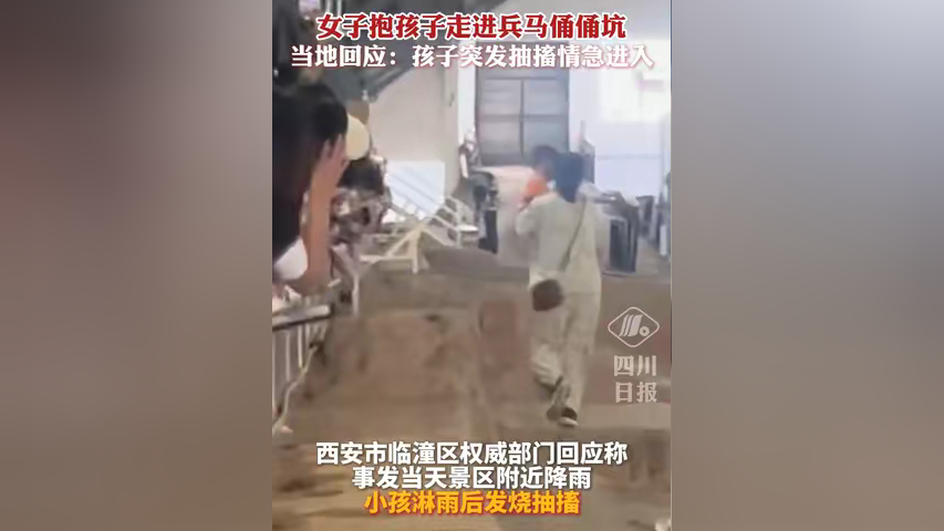 兵马俑跳坑事件照片图片