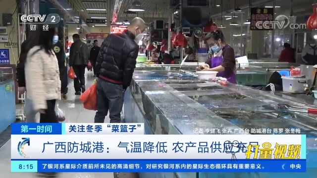 防城港:气温降低,农产品供应充足,海鲜价格略有上涨