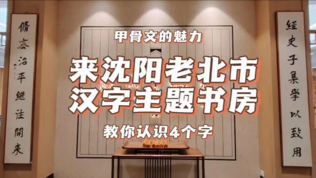 来沈阳老北市汉字主题书房,教你认识4个字