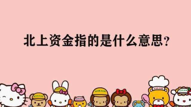 北上资金指的是什么意思?