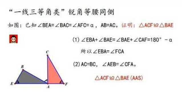 “一线三等角”模型全等类,无处不在的应用,看动态很减压哦