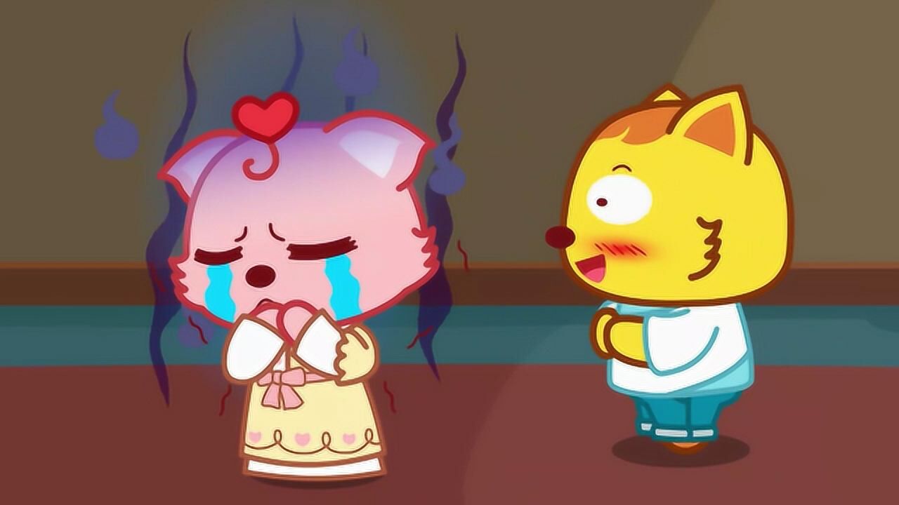 猫小帅故事猫小美变成了乌鸦女孩得意忘形被魔法变成了乌鸦嗓子