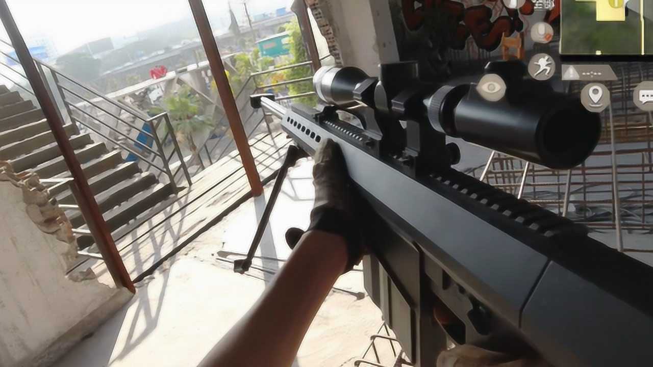 真人版吃鸡狙神再现枪蟹神拿着巴雷特犹如死神降临收割人头