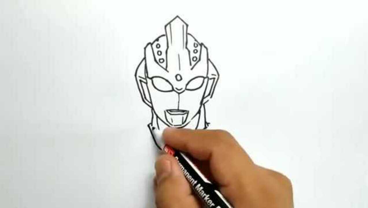 银河奥特曼的海报太贵自己用彩笔画一张步骤简单易学