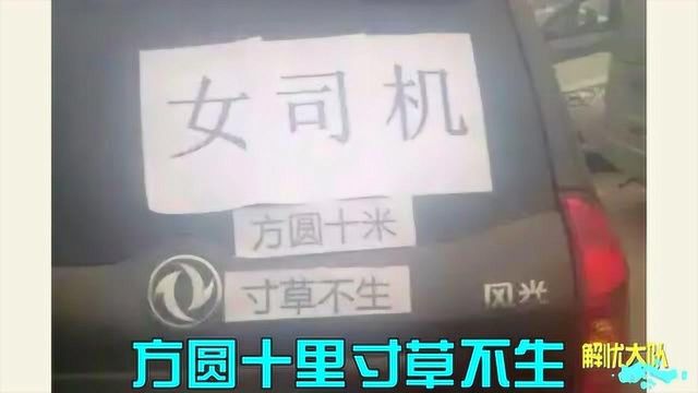 汽车上的这些奇葩车贴!司机个个都是段子手,皮一下很开心?