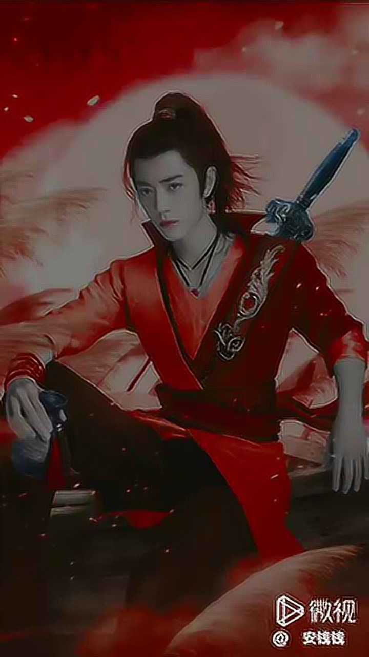 穿红衣少年王一博和肖战,博君一肖,肖烟四起为博战而来.