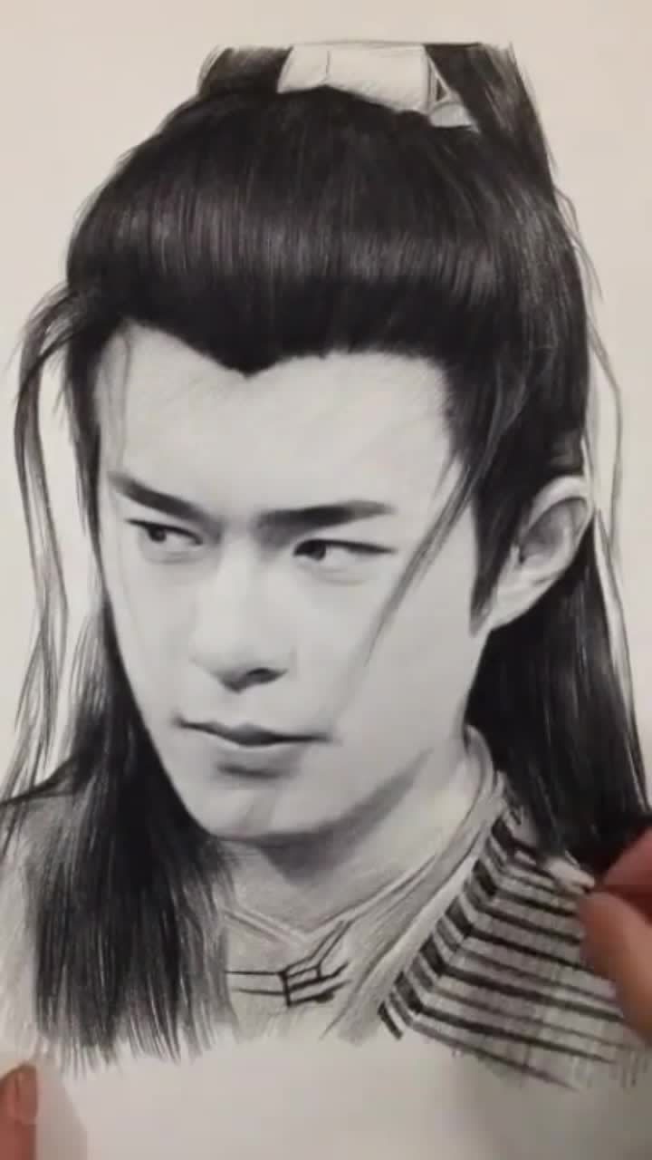 手绘古天乐版杨过,年轻时候真是盛世美颜,当然现在也不
