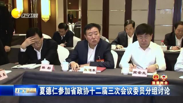 夏德仁参加省政协十二届三次会议委员分组讨论