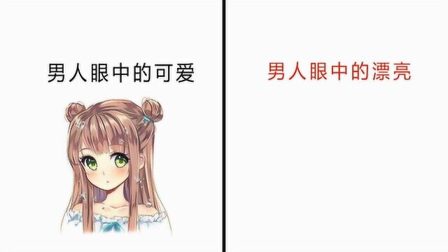 男人眼中“可爱女人”和“漂亮女人”区别,太形象了!很精辟