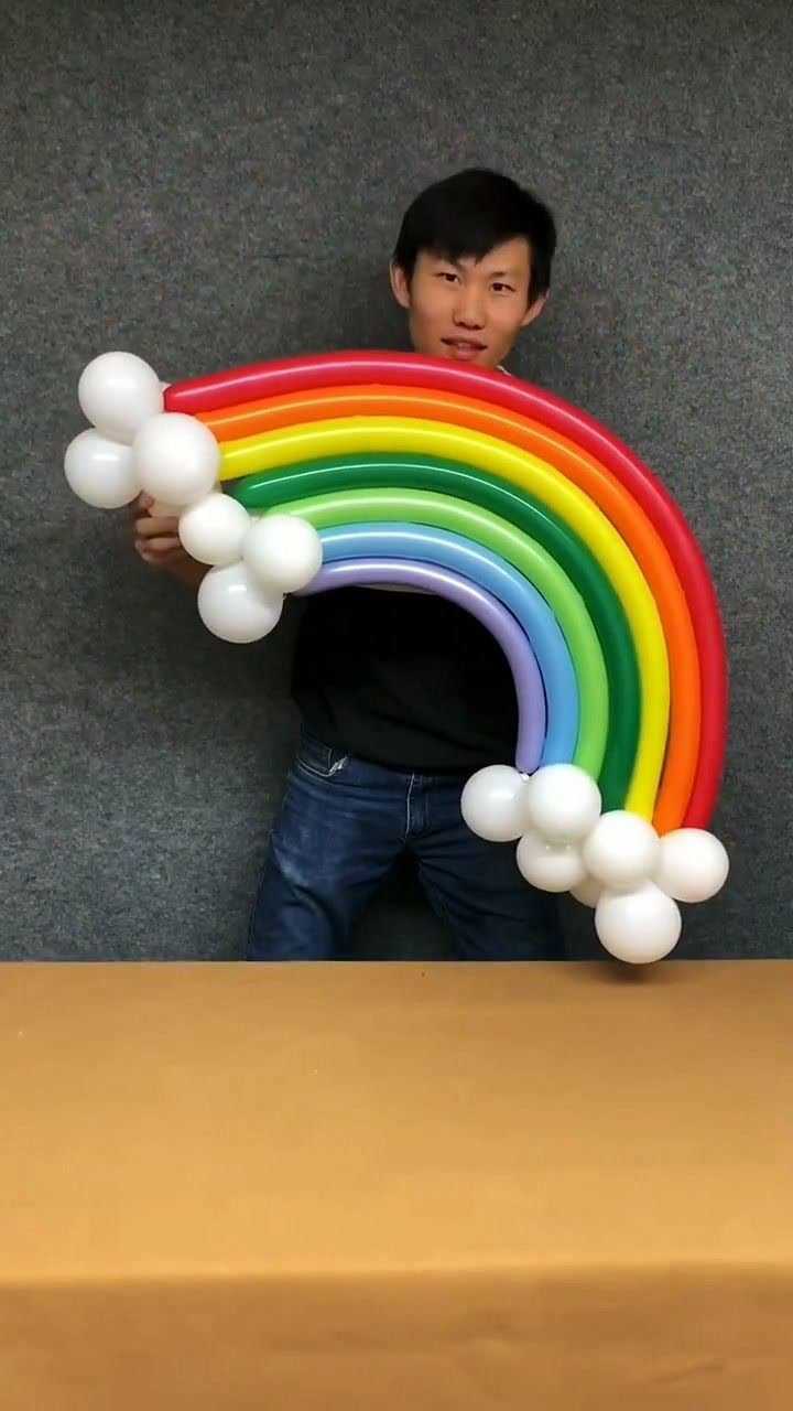 气球造型分享教大家做一个好看的彩虹