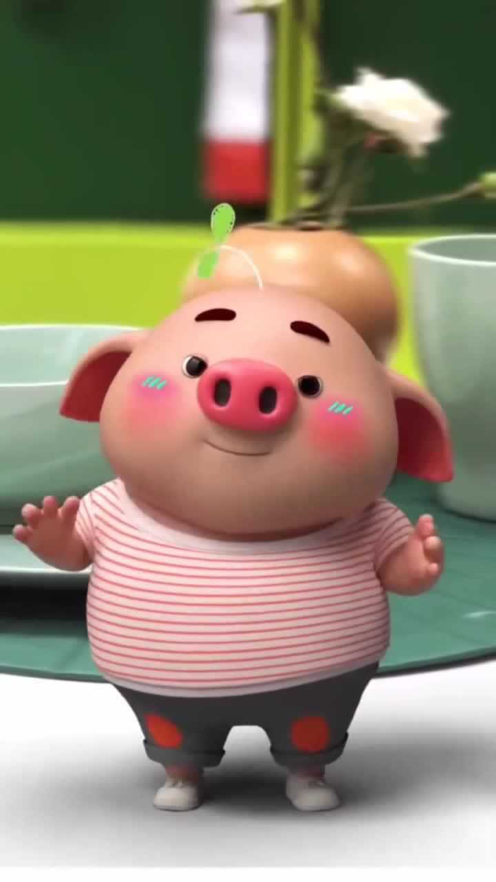 好萌好可爱的一头猪