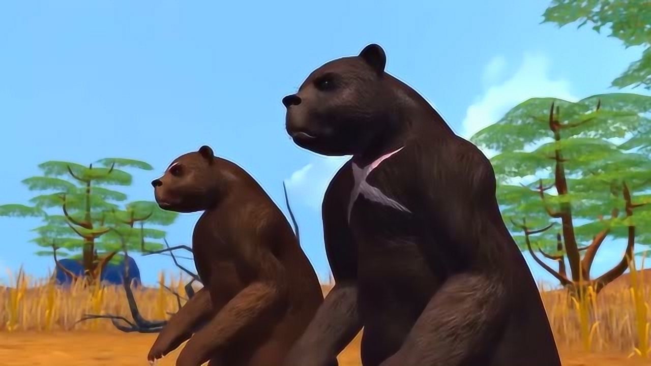 恐龙战争:短面熊vs甲龙,恐怖的短面熊竟然打赢了