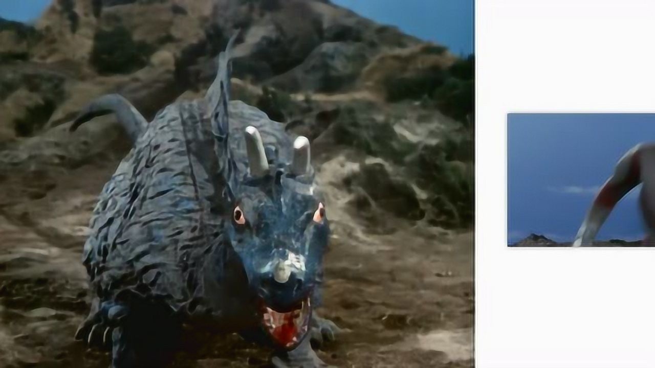 经过刻苦的锻炼杰克奥特曼终于打败了怪兽漂亮的流星飞踢