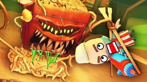 美食大作战 我差点被炒面怪老大用筷子夹起来吃掉 阿波兔解说