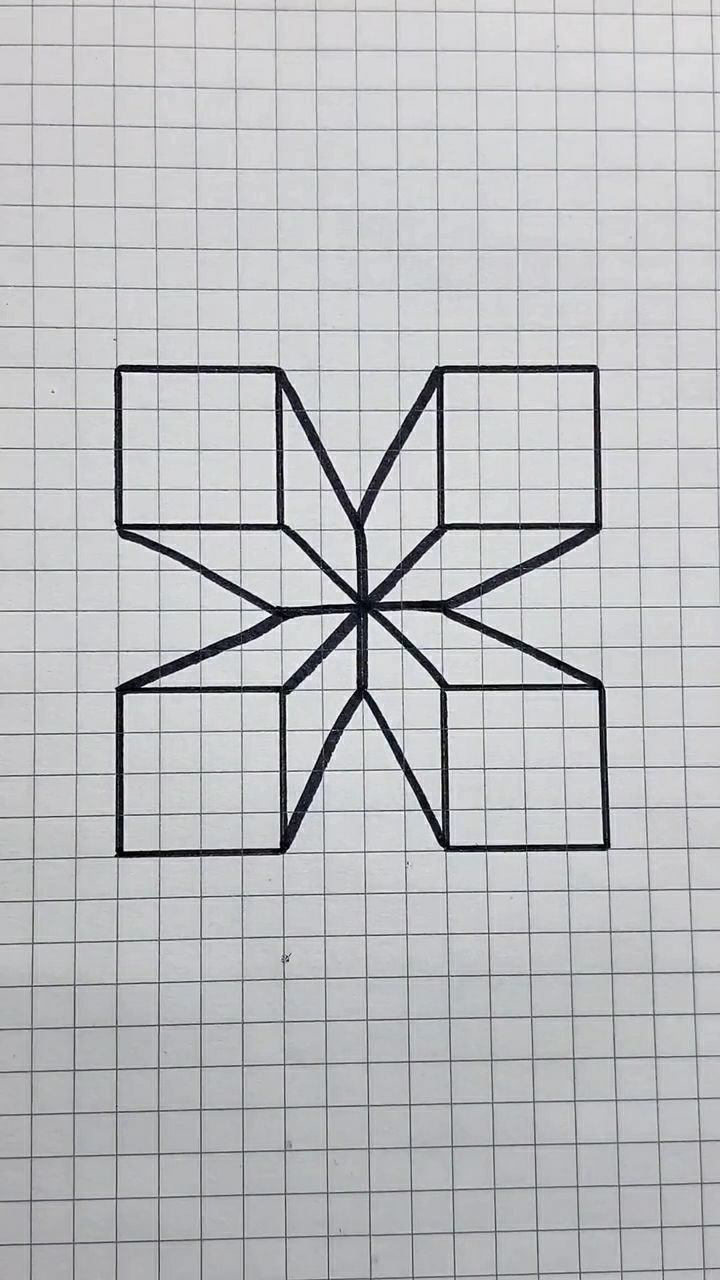 用方块教大家画立体图形,超级的简单哦!