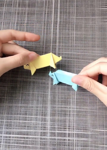 可爱的猪宝宝折纸,步骤超简单哦,不信你来试试看