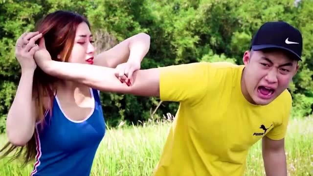 女子防身术,遇见流氓时,学会三招擒拿术,迅速逃生