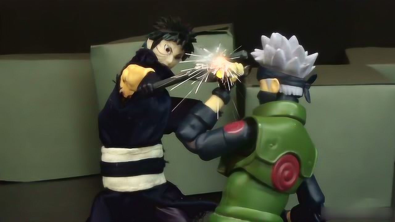 定格动画火影忍者卡卡西vs宇智波带土