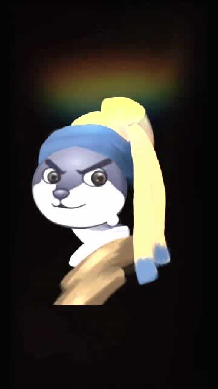 蒙娜丽莎的微笑?一只戴珍珠耳环的狗头,瞬间有内味了!