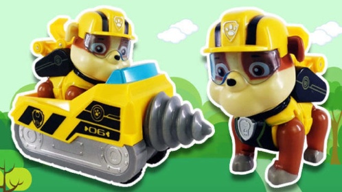 汪汪队立大功小砾和它的黄色钻地车!