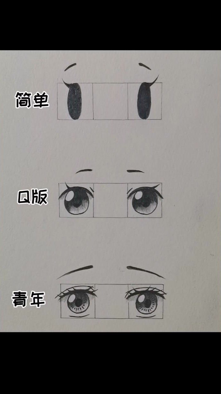 教你画女生对称眼睛记得收藏哟