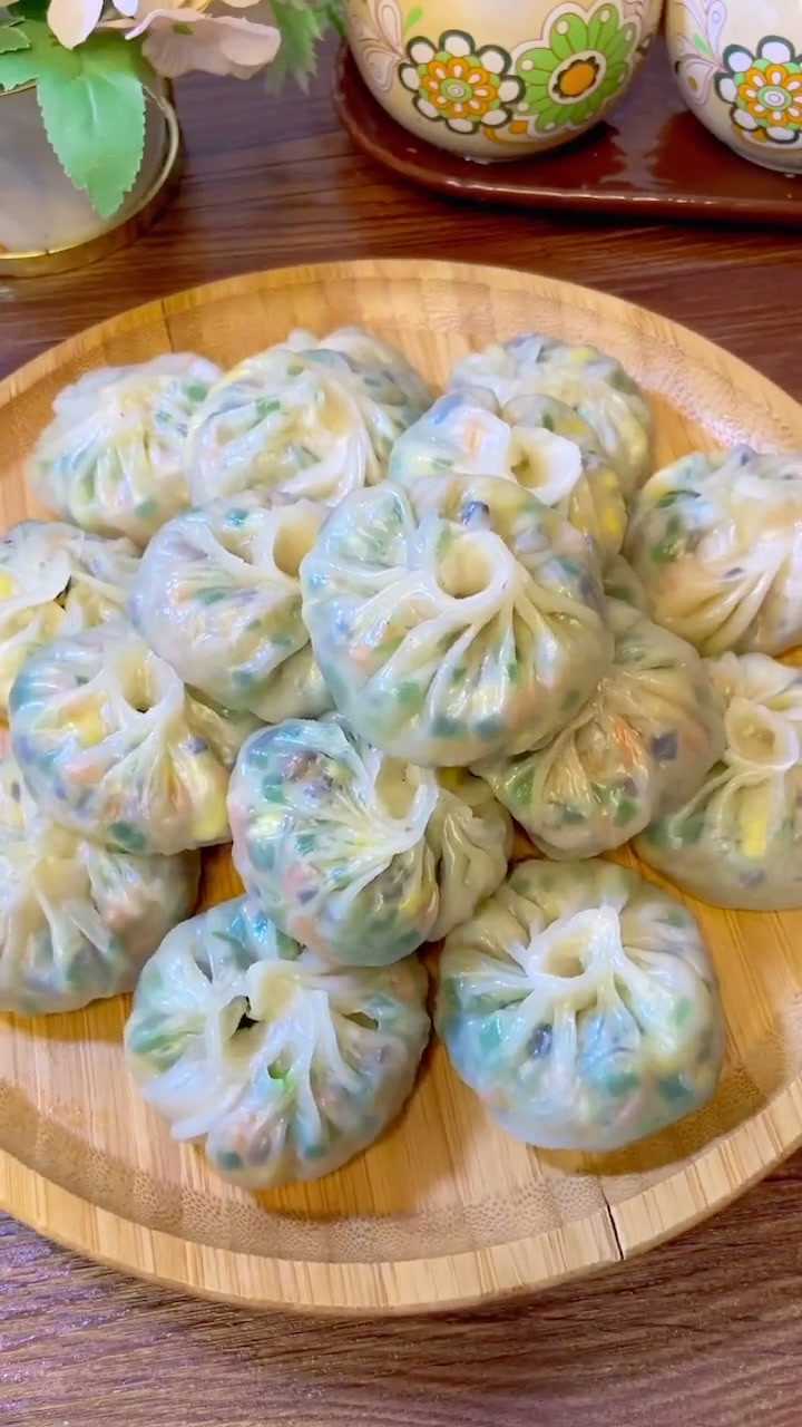 不会和面也可以包这种半透明的包子了饺子皮