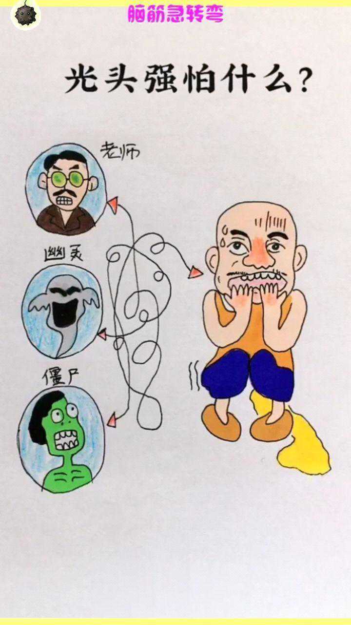 脑筋急转弯,光头强怕什么?竟然尿裤子