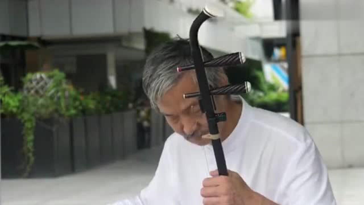 老人骆宏俊二胡独奏奔驰在千里草原二胡高手实至名归厉害