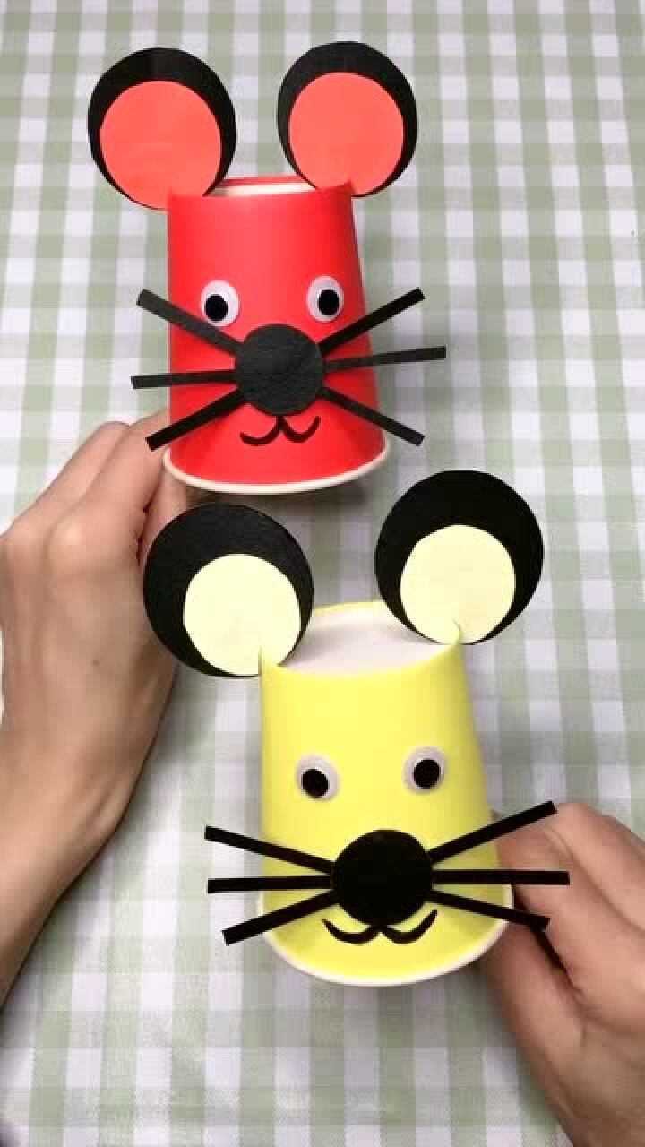 老鼠纸杯手工制作图片
