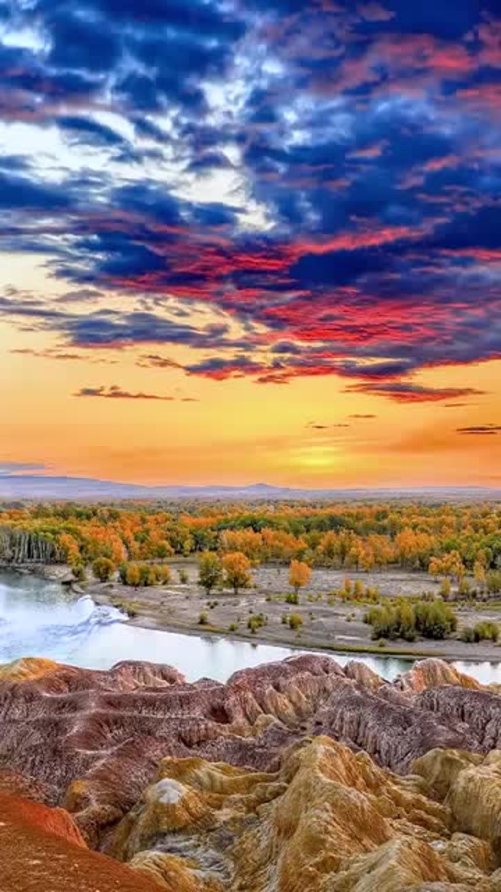 这里的风景真美美的就像一幅山水画