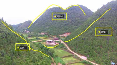 左青龍右白虎,背靠筆架山,這戶人家才是極品風水寶地