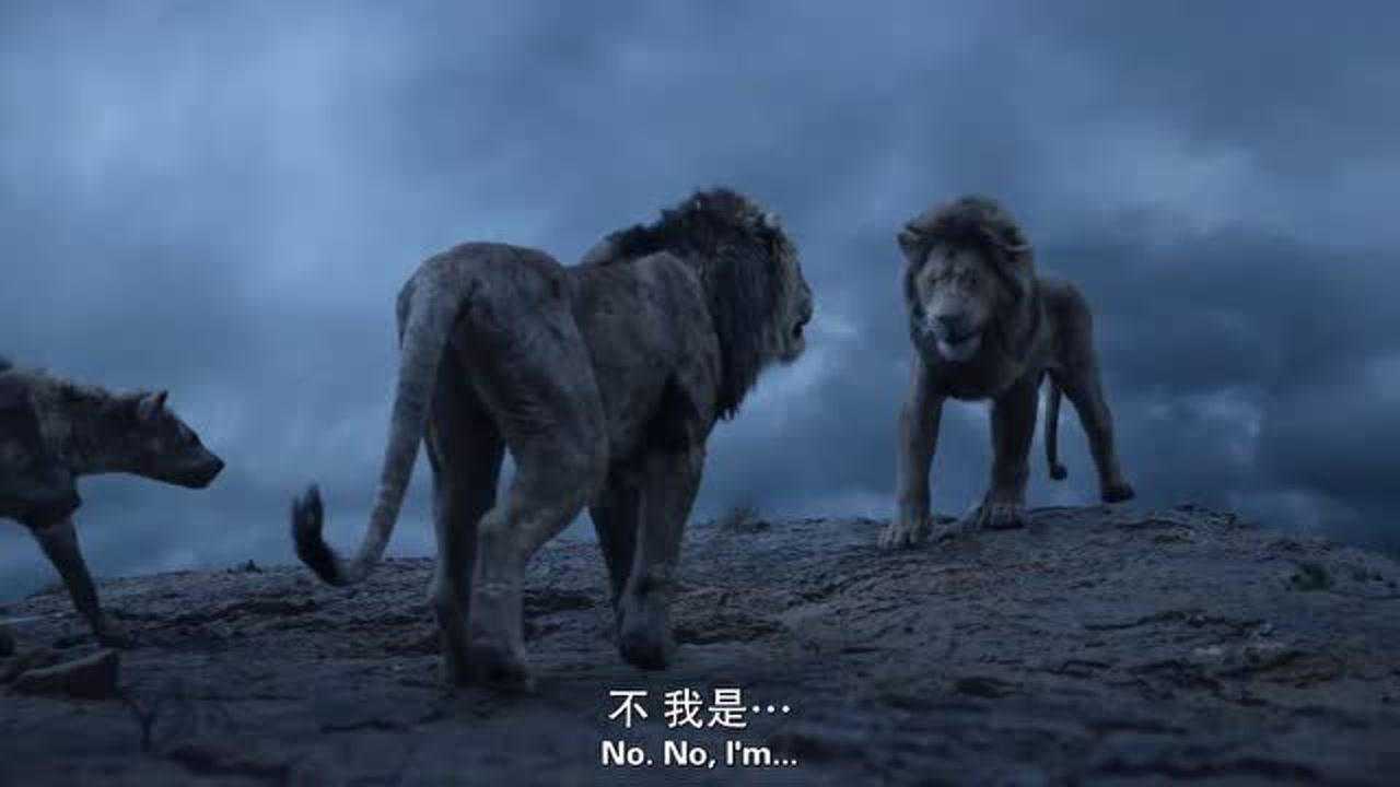 狮子王刀疤责骂辛巴辛巴不小心从岩石上滑了下去