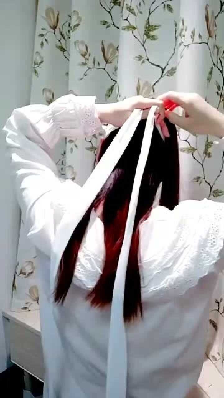 终于知道抹额怎么系能一拽就开超简单