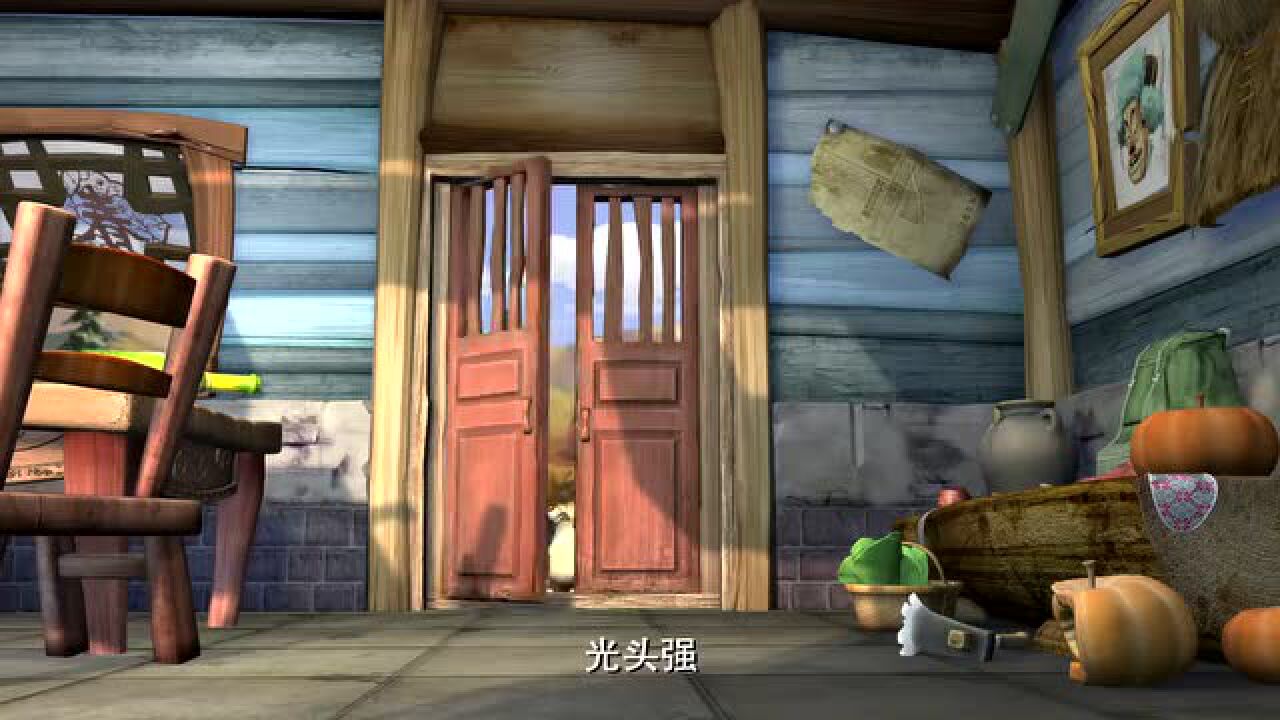 动物们太过分,闯进光头强家,还翻他的照片