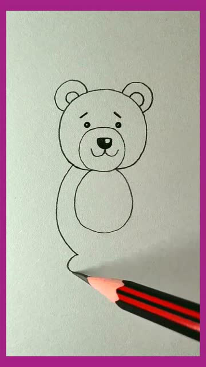 简笔画之用数字8画乖乖熊,很简单的哦