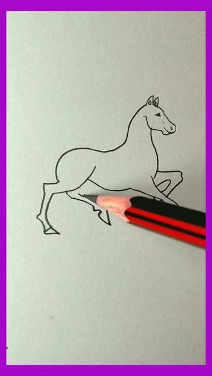 简笔画教你画帅气的骏马