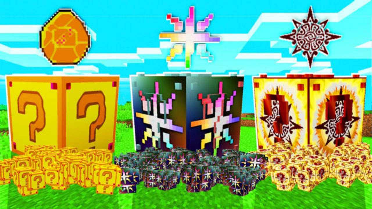 游游解说我的世界:幸运方块挖到穿无尽套装的僵尸?