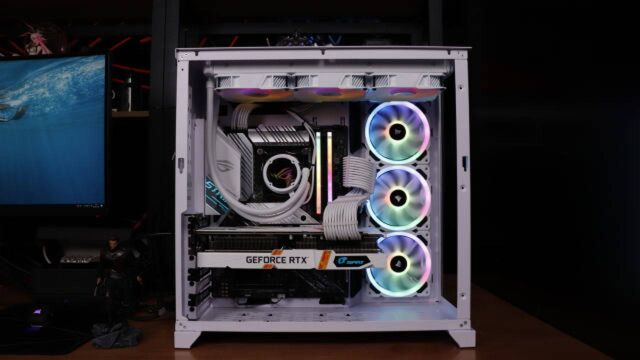 两万组装一台白色主题水冷电脑,i9 10900K RTX3080