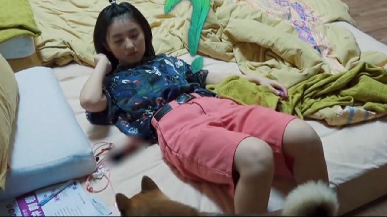小h想偷张子枫的玩偶恰巧被刚进门的妹妹发现眼神对视太逗了