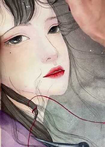 古风手绘:传说鲛人是来自大海深处的生物,极其美丽,泣泪成珠