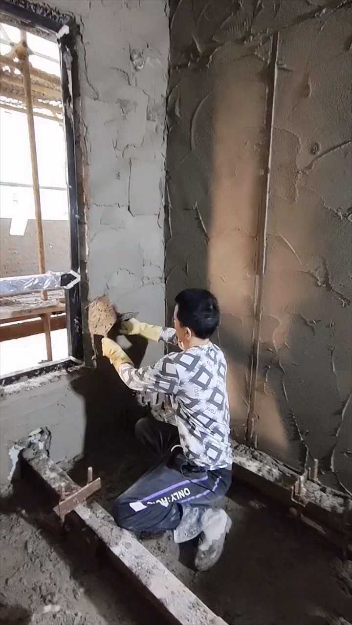 抹槽钢层,心情必须要好,不然容易受伤