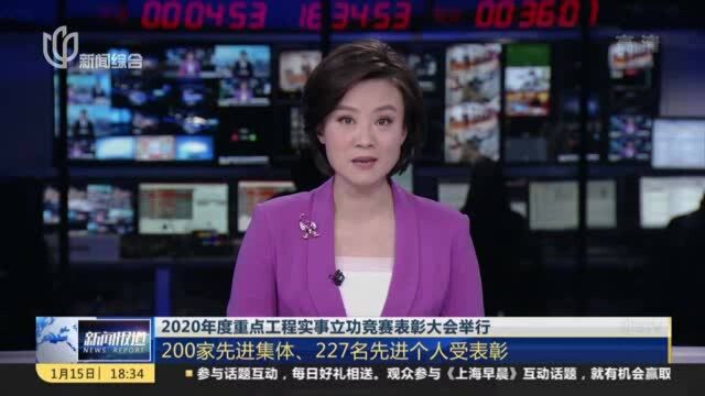 2020年度重点工程实事立功竞赛表彰大会举行:200家先进集体、227名先进个人受表彰