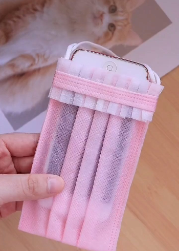 用不合格的口罩做一个闺蜜笔袋或手机袋#手工