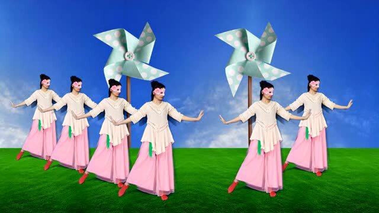 轻松漂亮的广场舞《绿旋风》