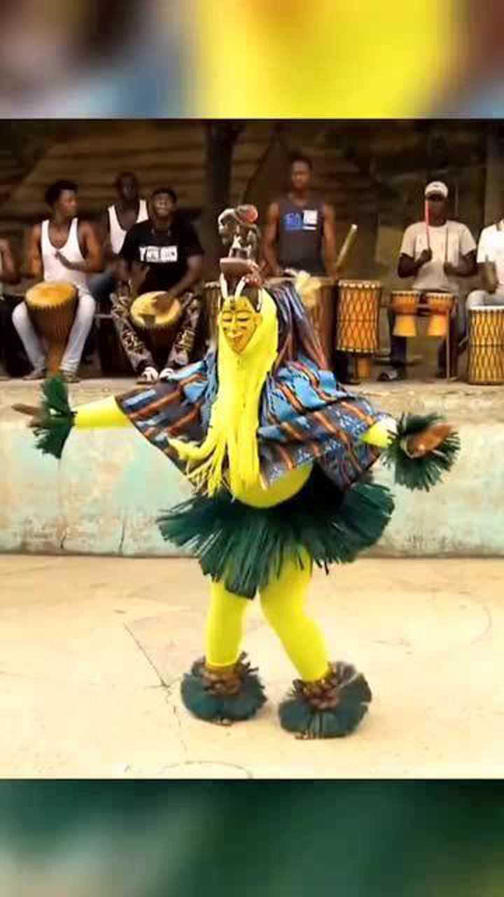 非洲zaouli面具舞,真正的灵魂舞者