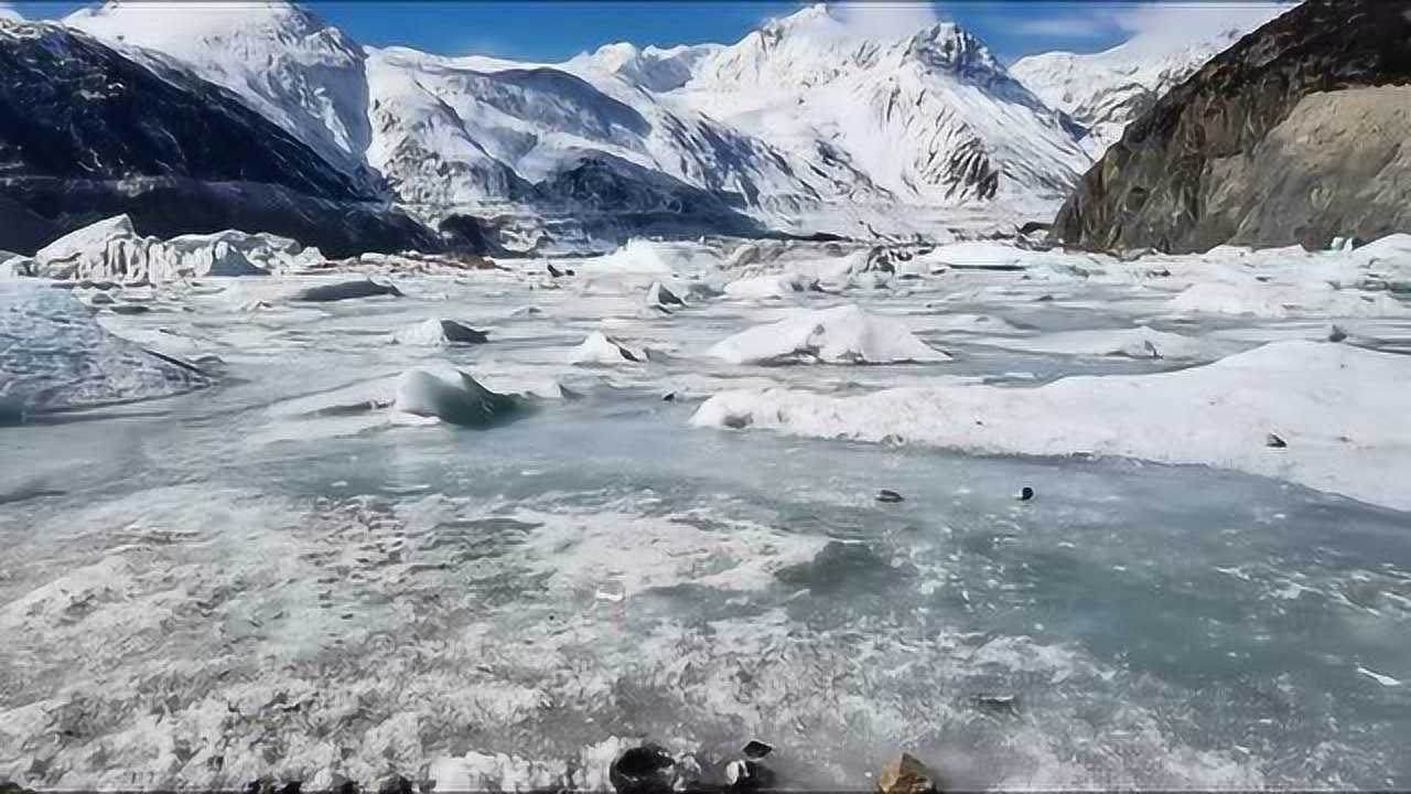 西藏来古冰川冰雪美景