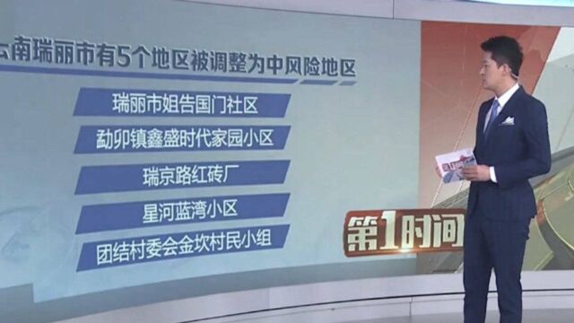 云南瑞丽市5个地区调整为中风险地区,具体地点公布