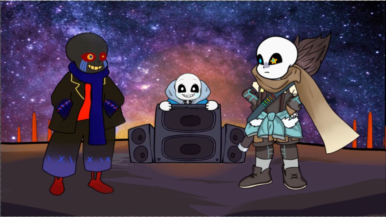 墨水sans与错误sans周五夜放克fnf挑战_腾讯视频