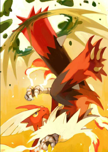 宝可梦进化 火稚鸡变身火焰鸡 吃鸡可没那么容易 绝不向命运低头